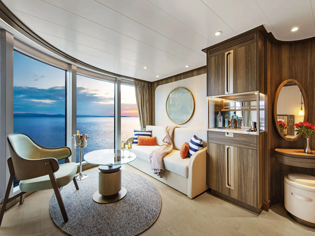 Suite on the Seabourn Ovation cruise ship