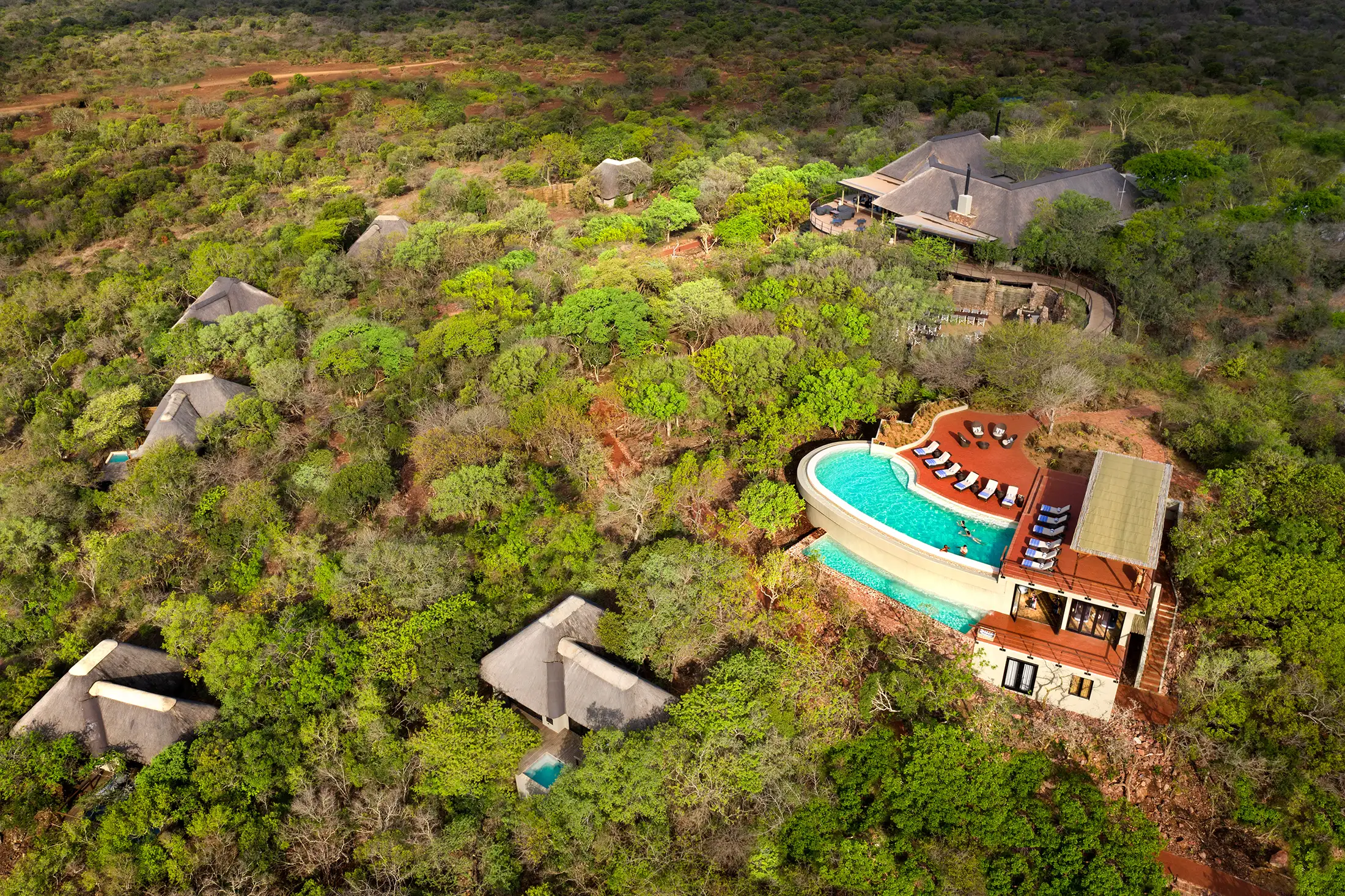 Aerial view of &Beyond Phinda Mountain Lodge