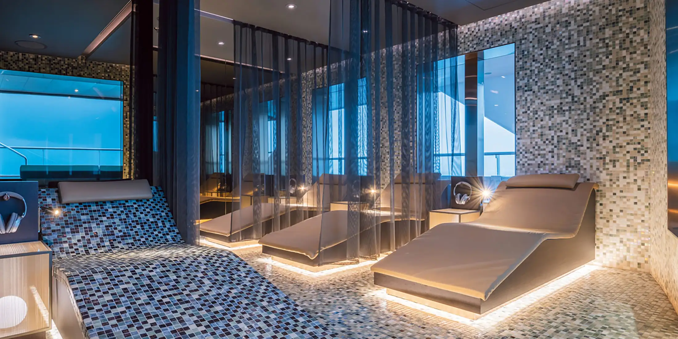 The spa aboard the Scenic Eclipse luxury yacht
