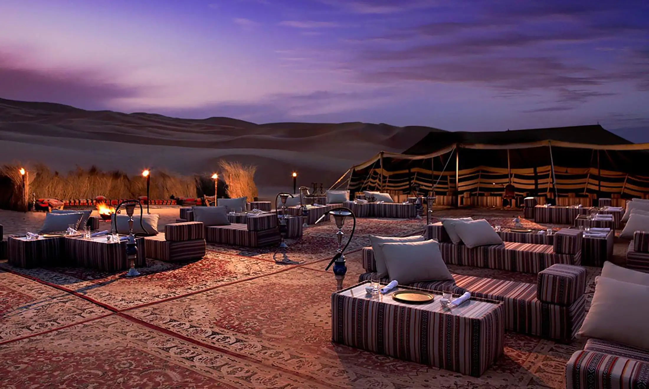 Outdoor lounge at Qasr Al Sarab Resort & Spa
