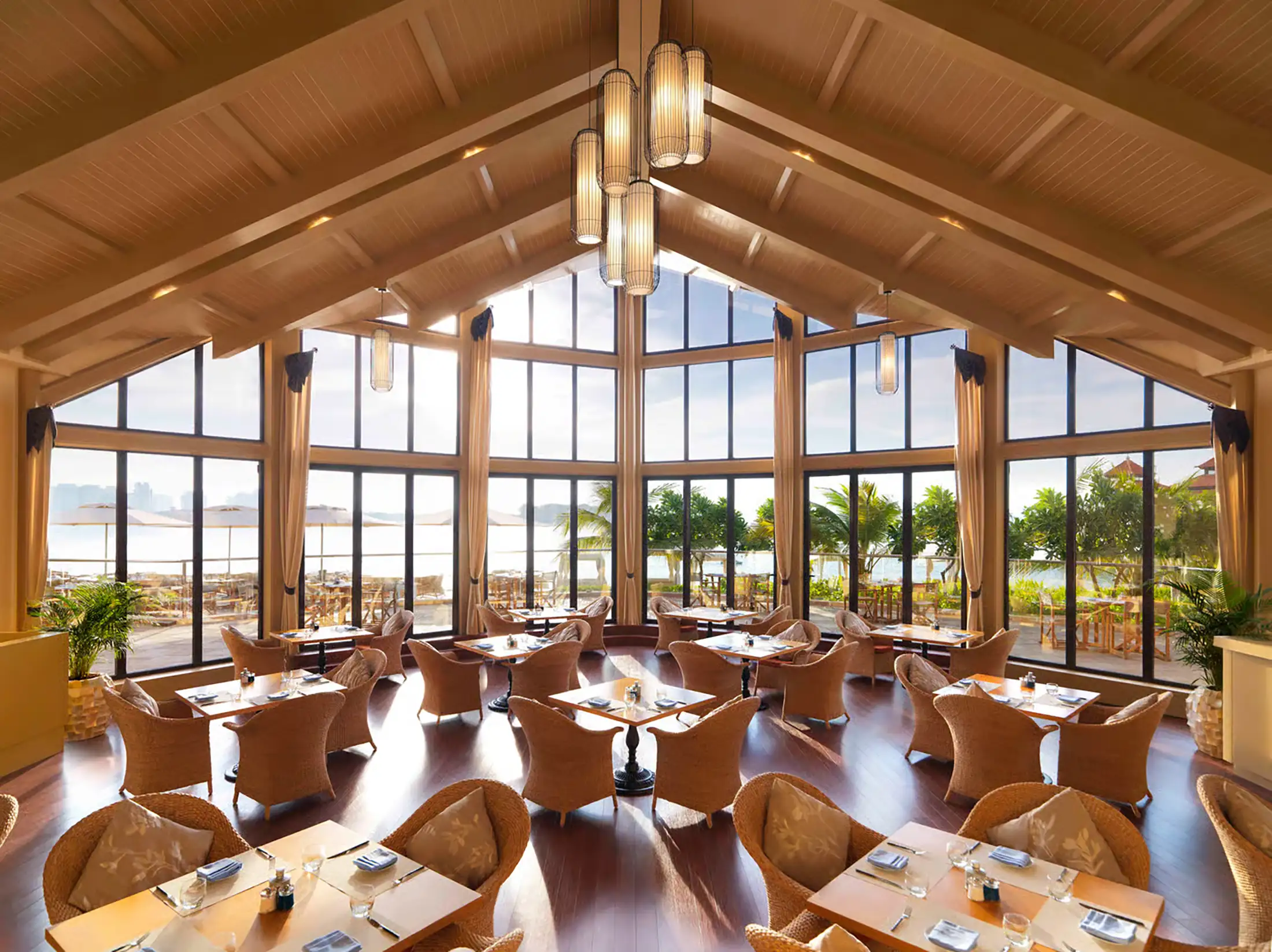 Restaurant interior at Anantara The Palm Dubai