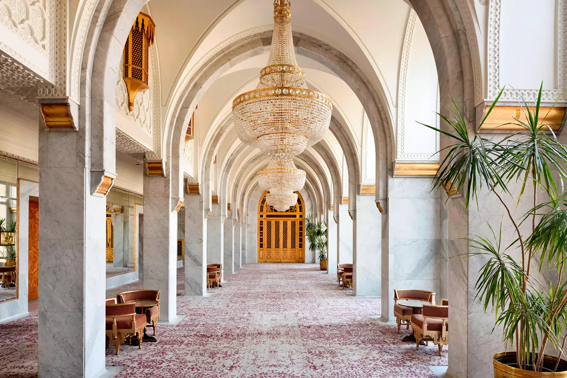 Grand hall at the Marriott Mena House Cairo