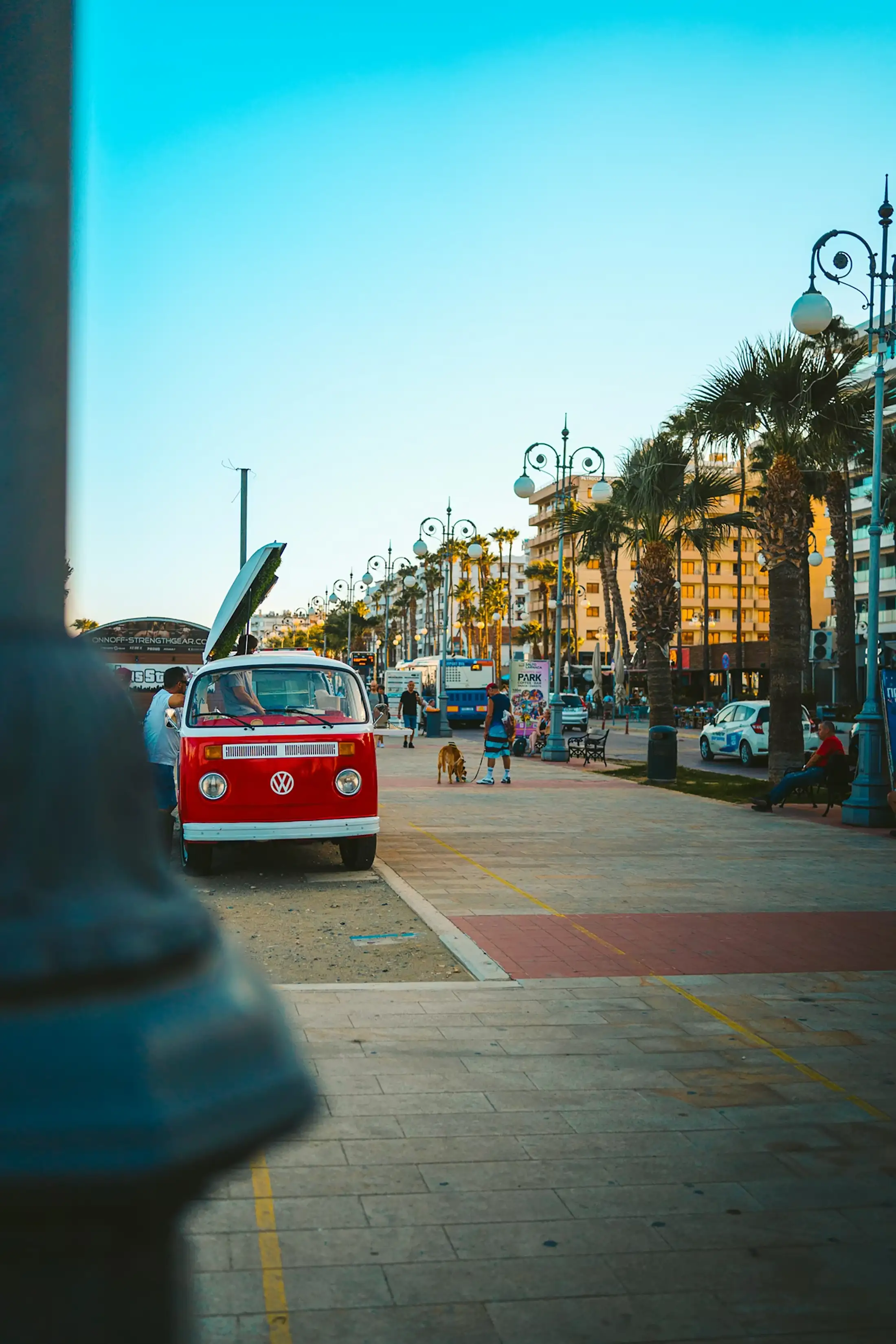 A local street in Larnaca, Cyprus