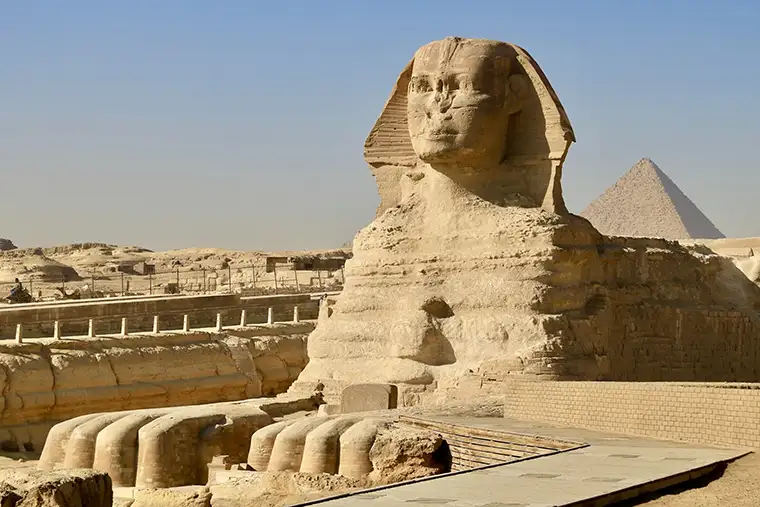 Close-up of the Giza Sphinx