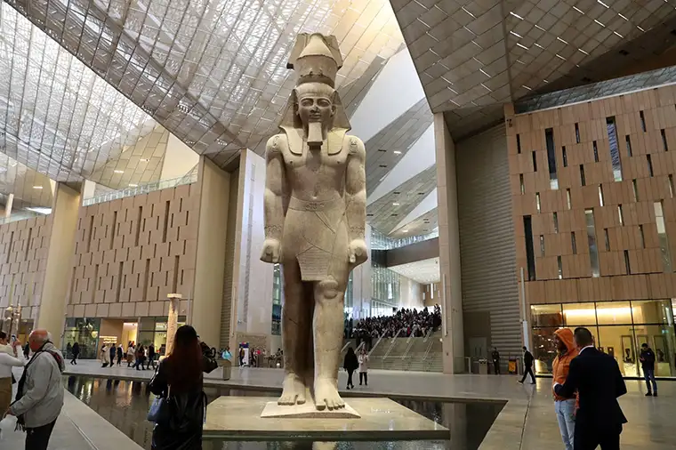 Main atrium in the Grand Egyptian Museum