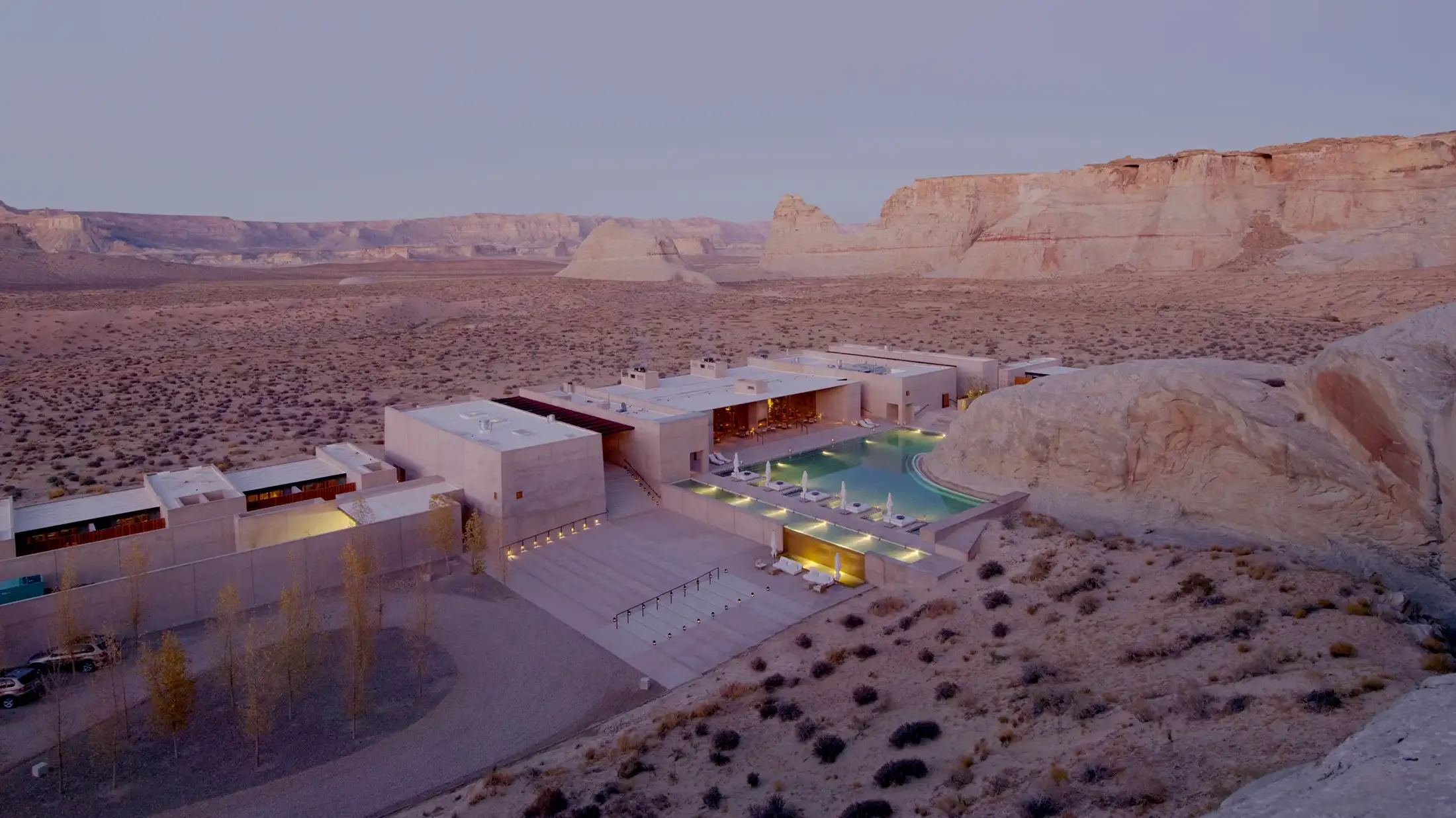 Aerial view of an Aman resort