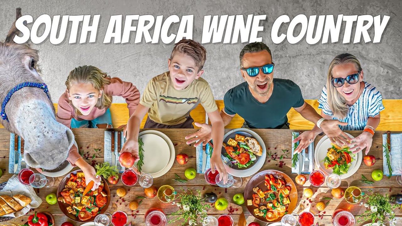 The Lockwood family eating a feast 