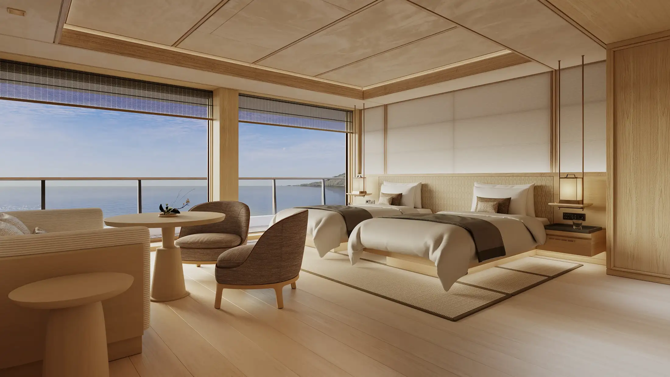 Aman's Amangati yacht suite interior