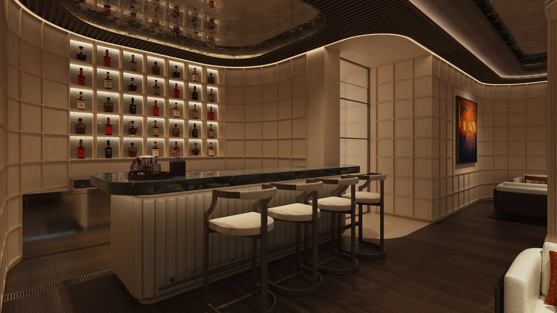 Aman's Amangati yacht cigar lounge bar