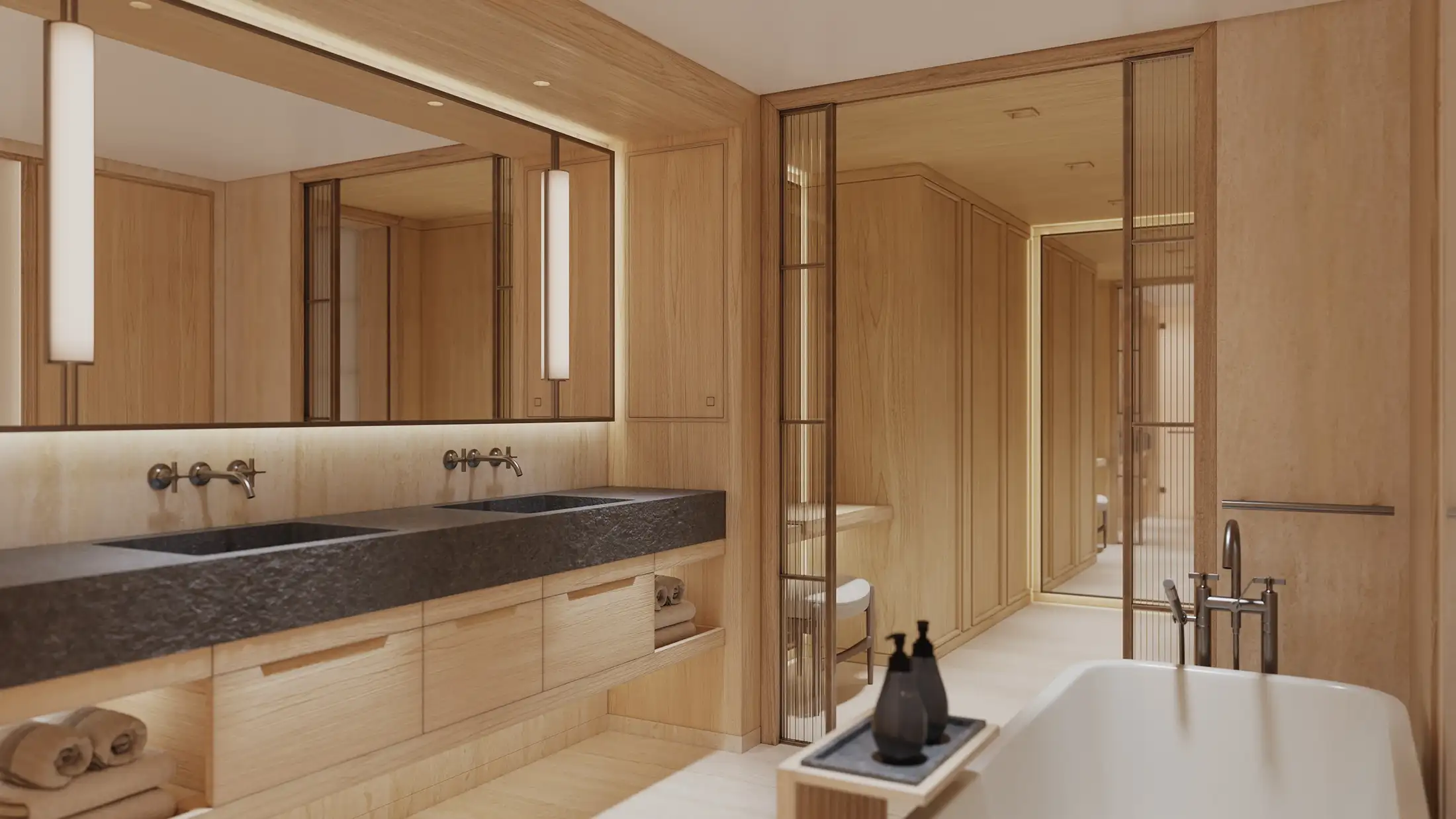 Aman's Amangati yacht suite bathroom