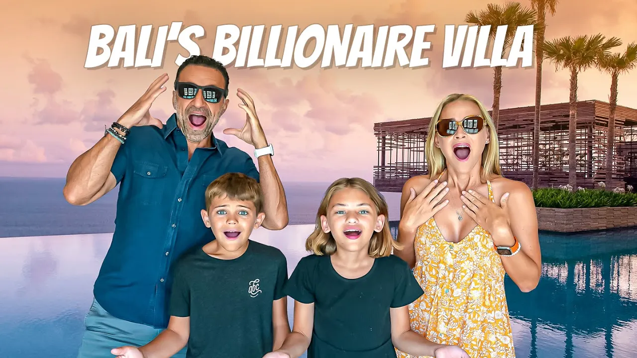 The Lockwood family poses at Alila Uluwatu