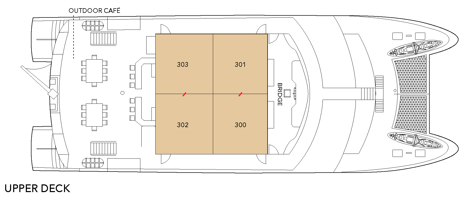 The National Geographic Delphina upper deck map