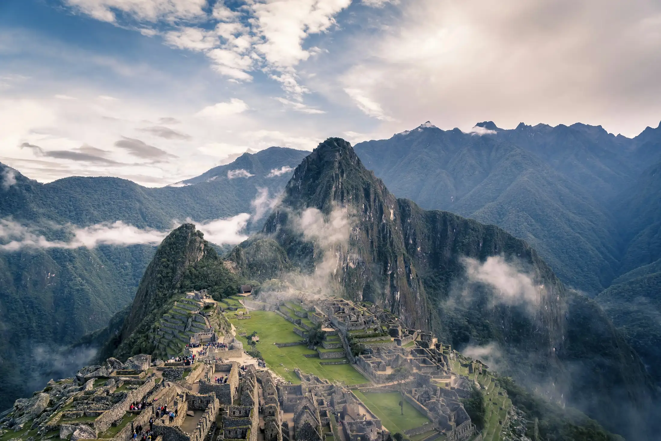 Aerial view of Machu Picchu