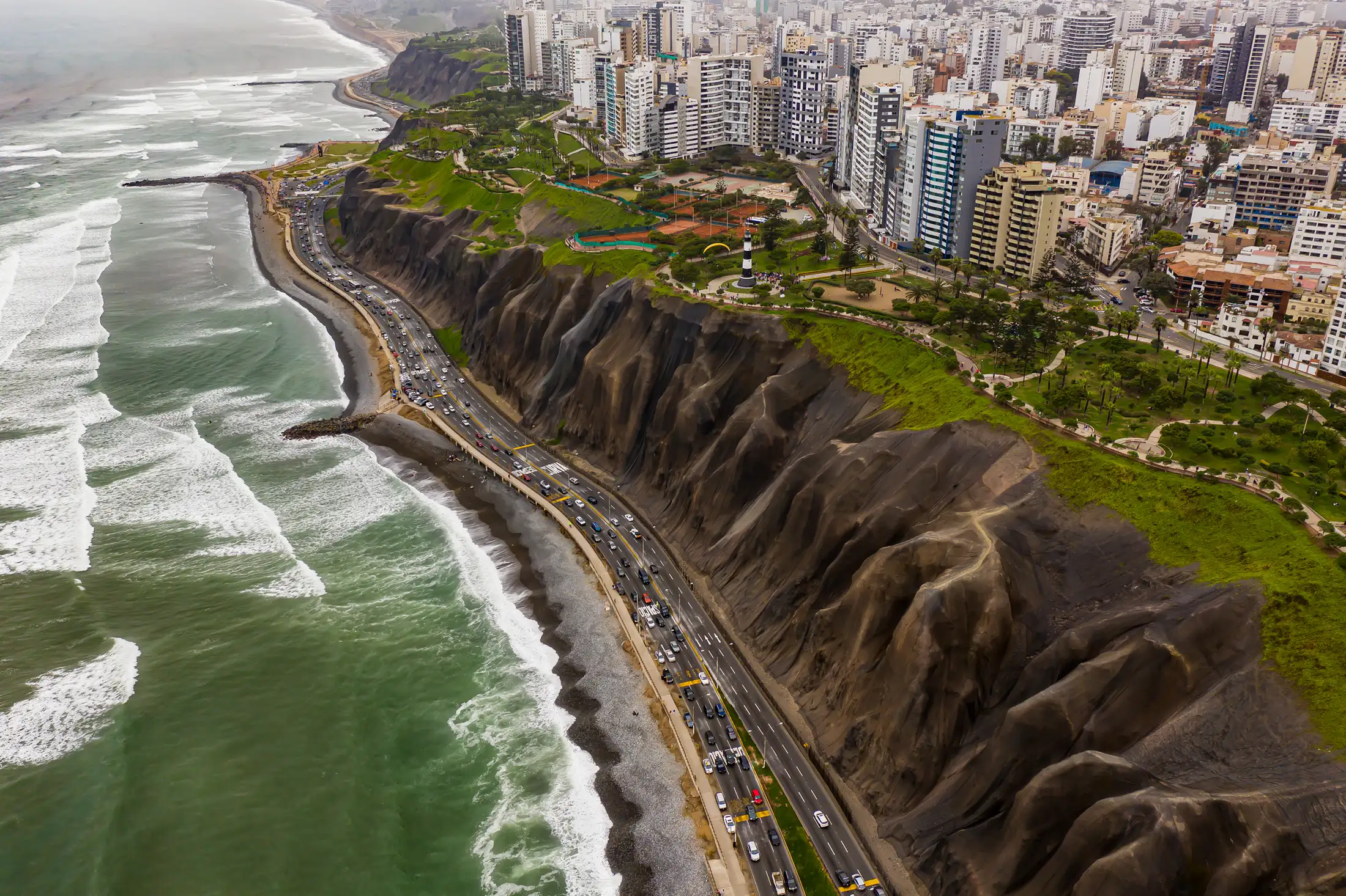 Costa Verde, Lima, Peru - Aerial