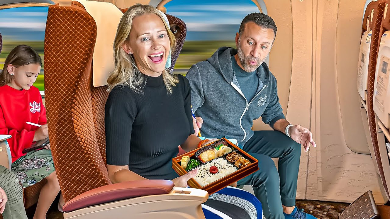 The Lockwood family on a Japanese bullet train