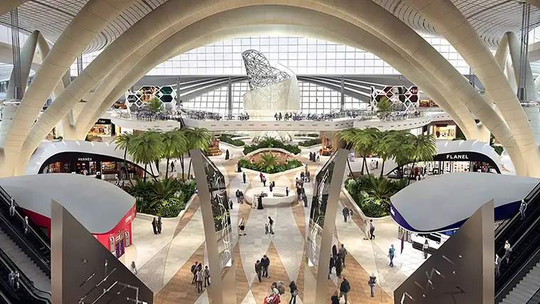 Abu Dhabi airport terminal interior