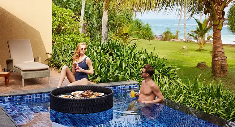 Floating breakfast at Anantara resort