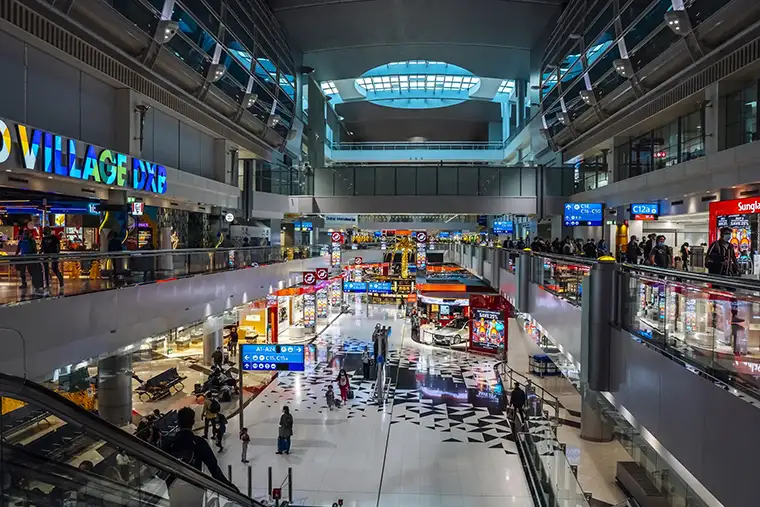 Dubai Airport DXB terminal interior