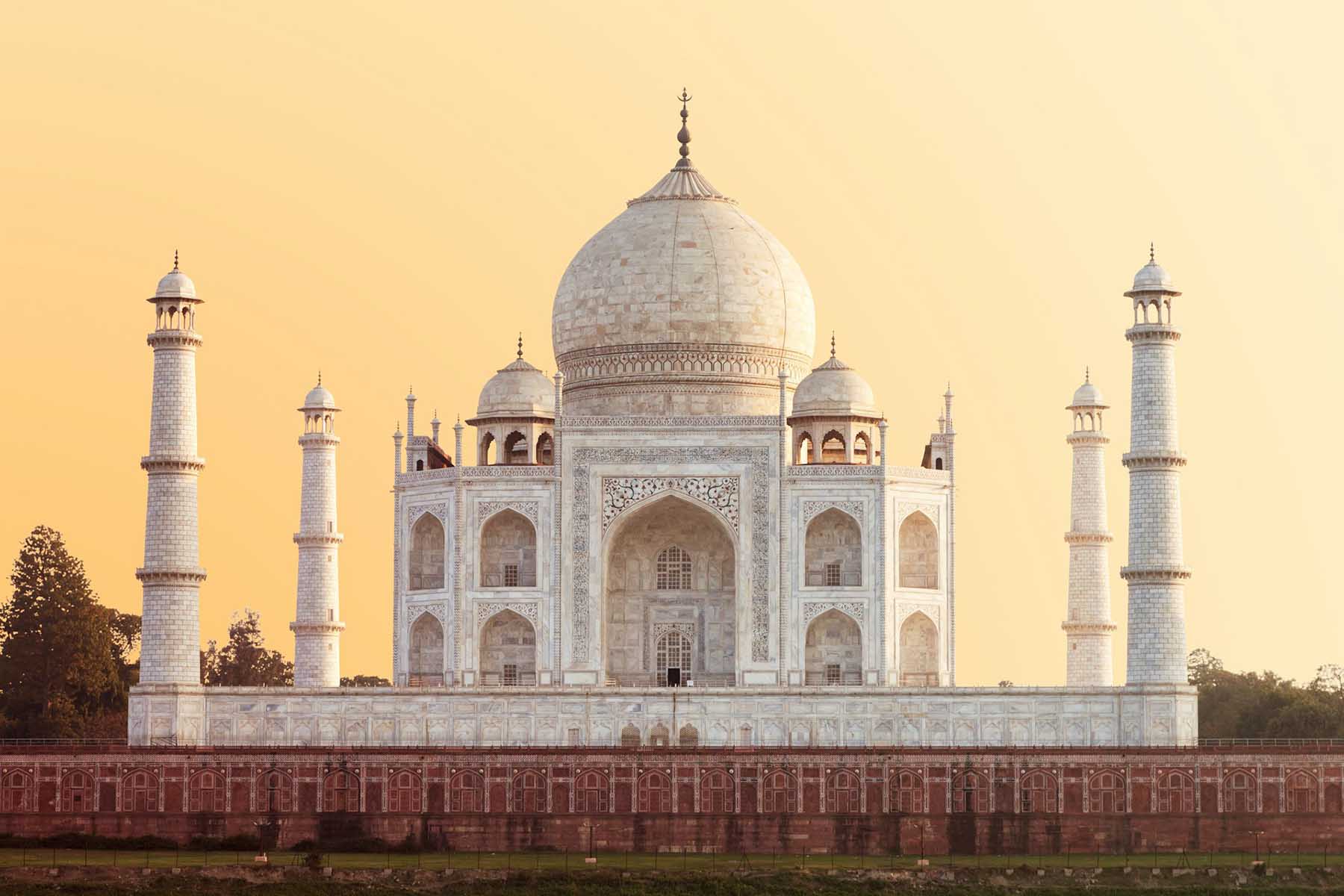 The Taj Mahal at sunrise