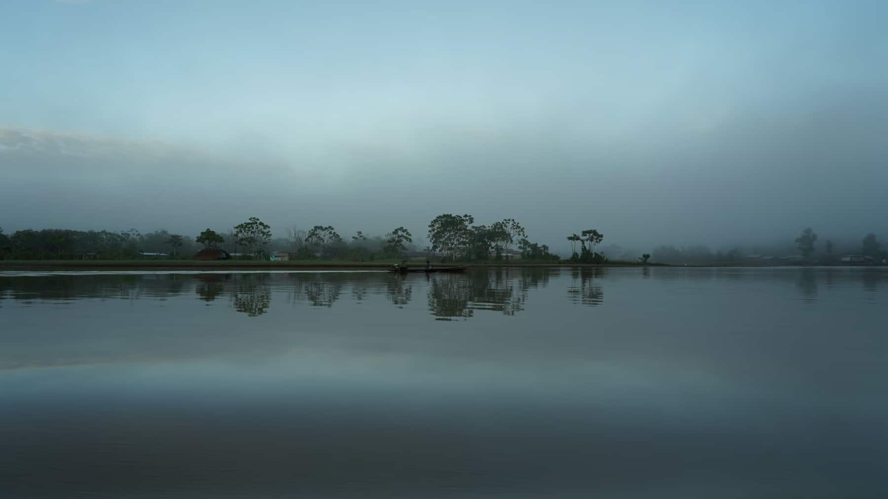 Amazon River with mist