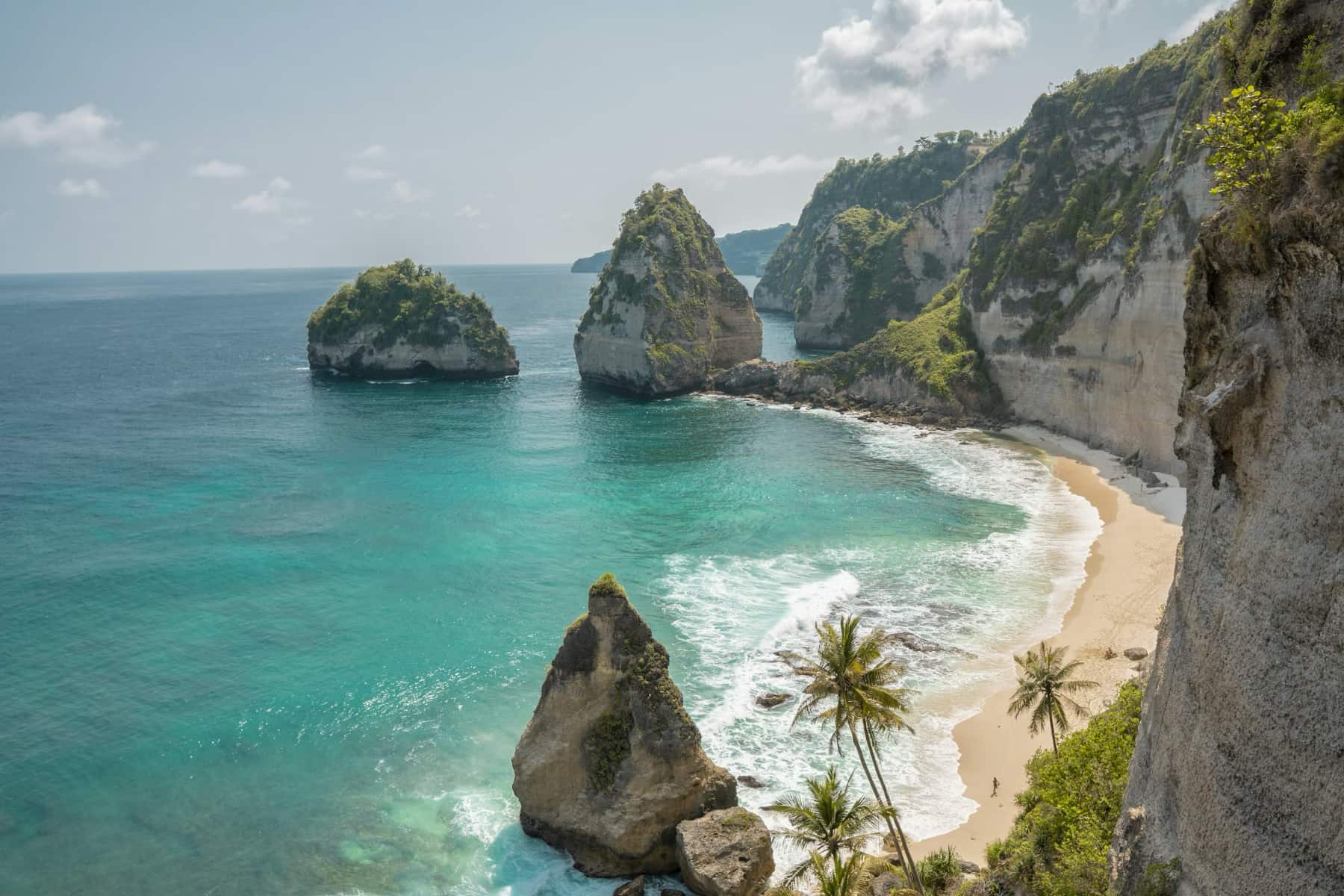 Shore and cliffs of Bali, Indonesia