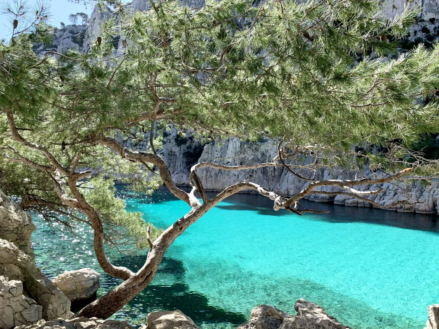 The coast of Marseille with turquoise water of the Mediterranean Sea