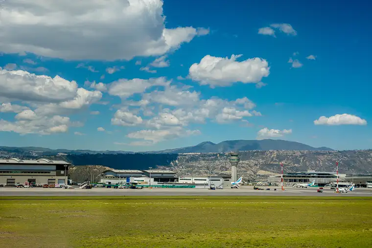 Baltra Airport grounds in the Galápagos Islands
