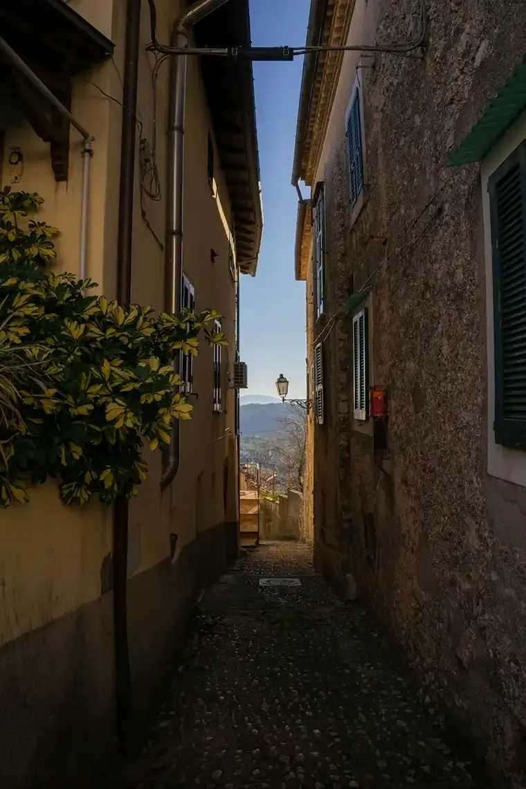 An alleyway in Civitavecchia, Italy