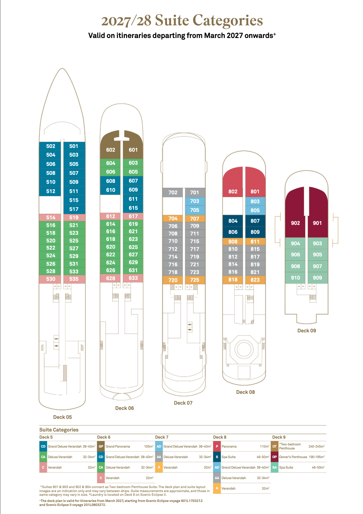 Scenic Eclipse deck plan