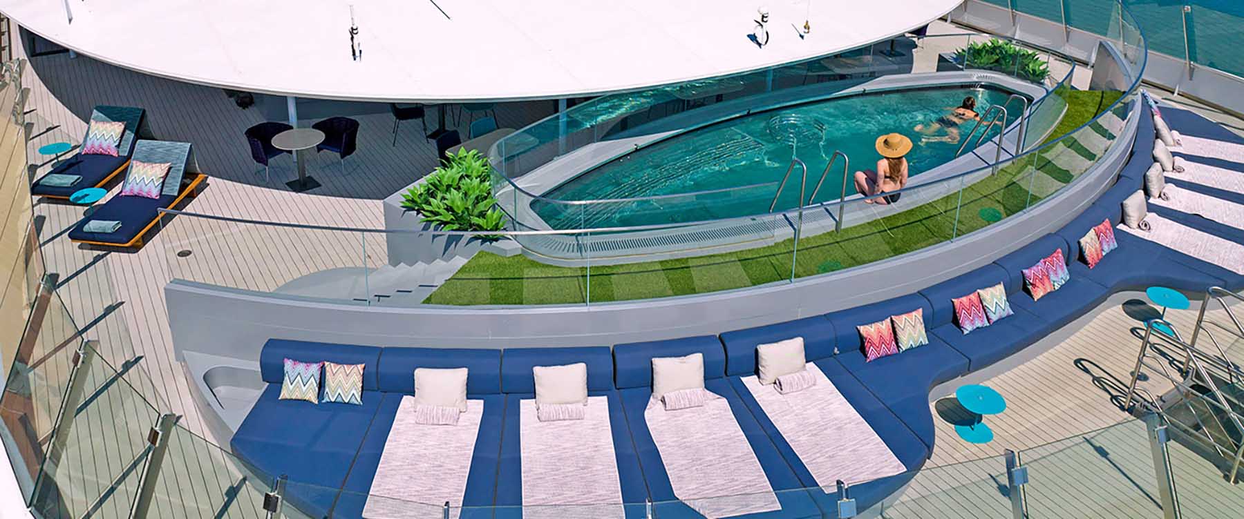 Scenic Eclipse pool and sun deck