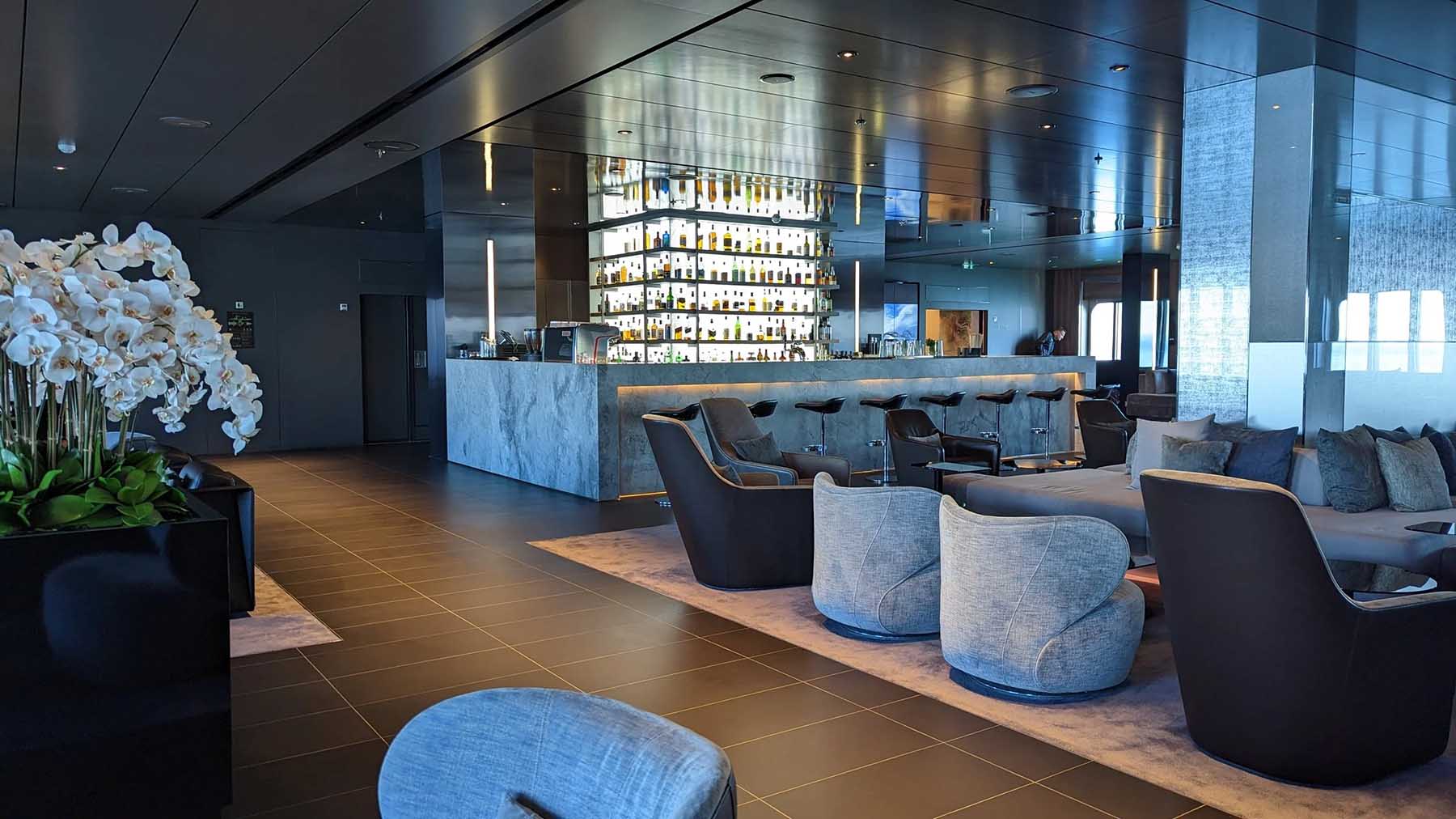 Lounge interior on the Scenic Eclipse II yacht