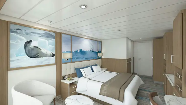 Greg Mortimer Balcony Stateroom Category B interior