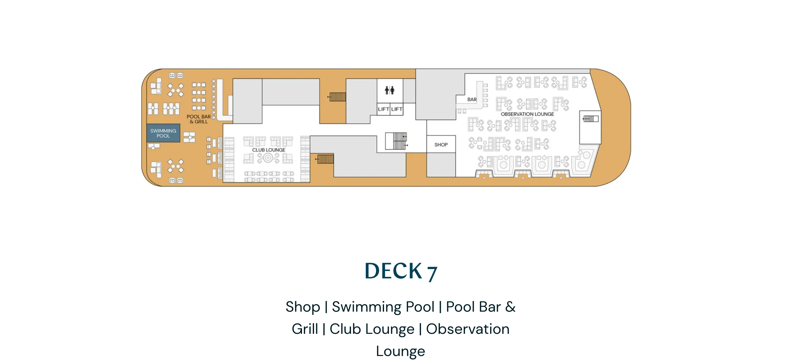Swan Hellenic expedition ship deck 7 map