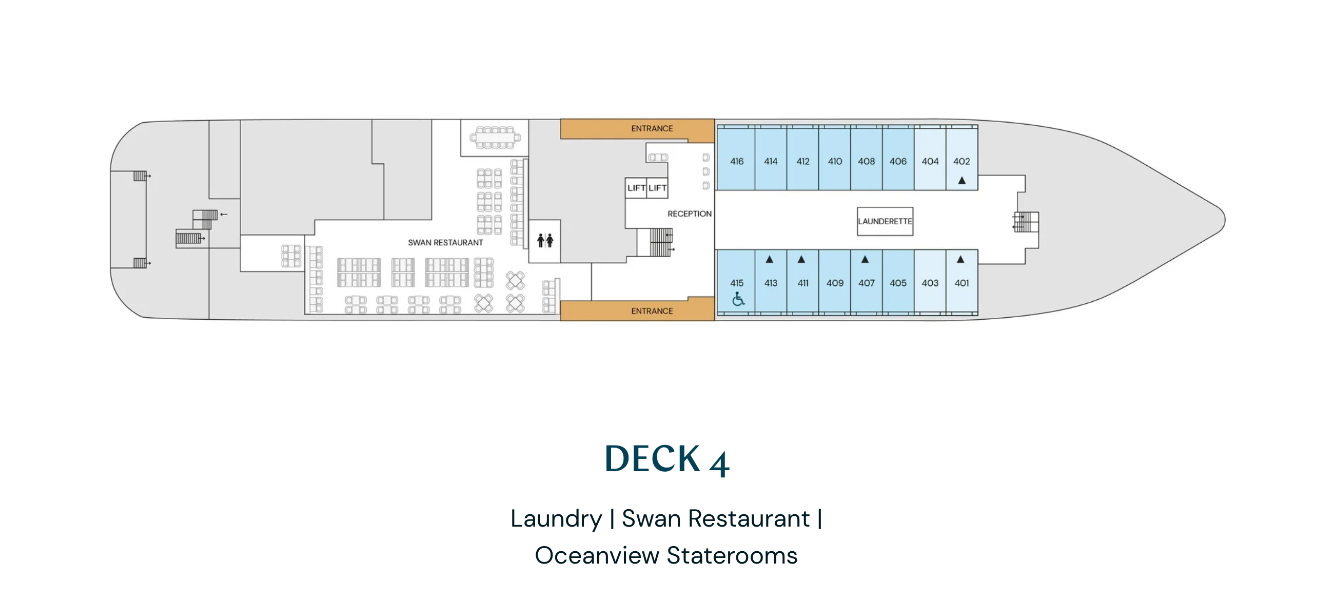 Swan Hellenic expedition ship deck 4 map