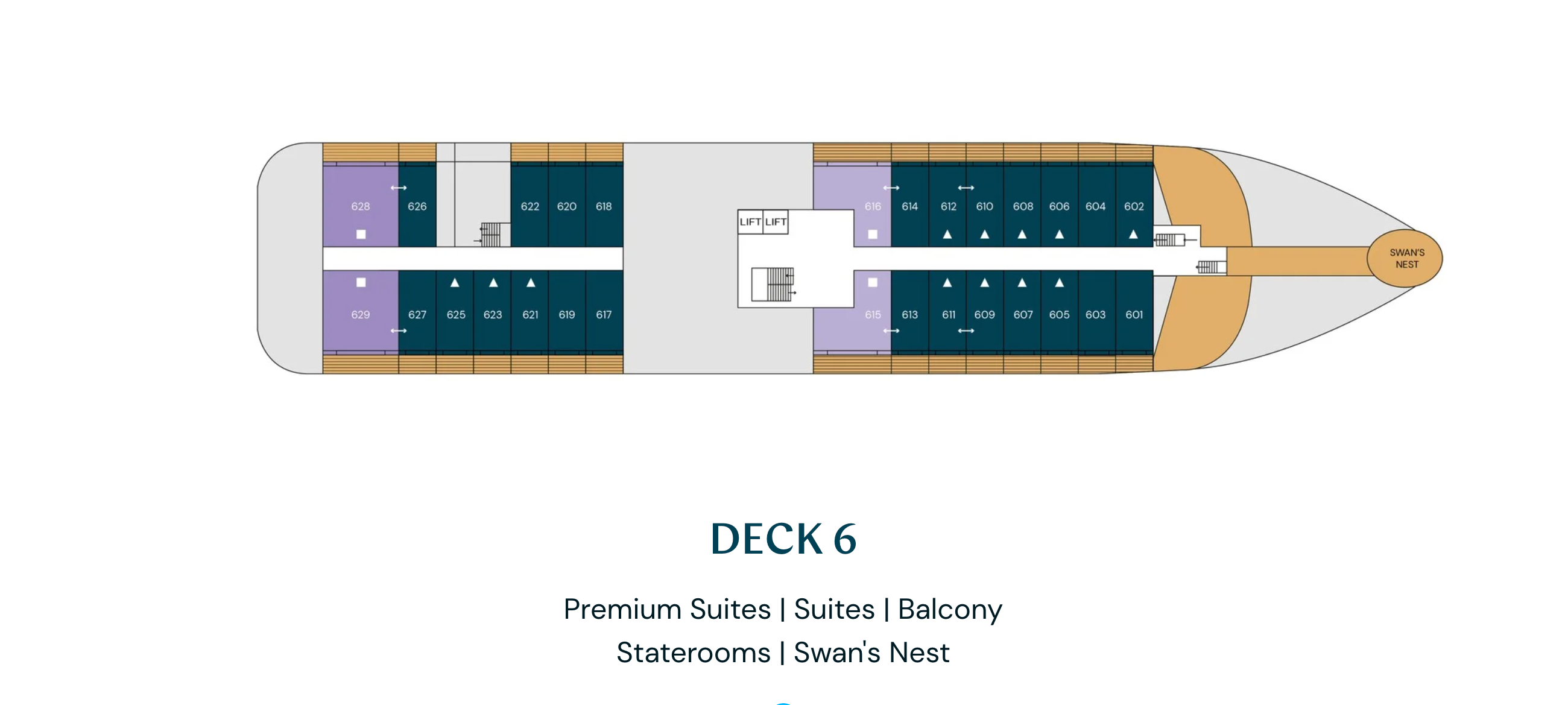 Swan Hellenic expedition ship deck 6 map