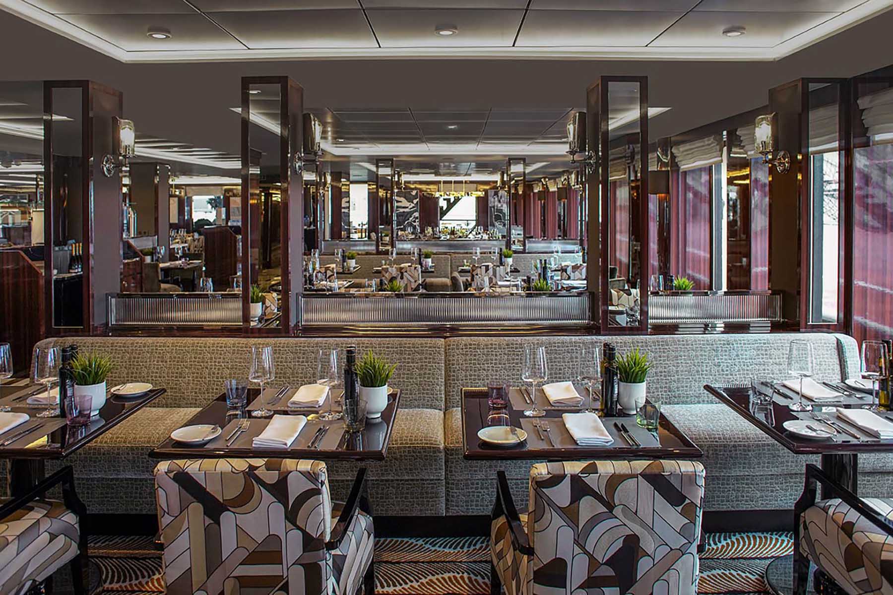 Atlas Ocean Voyages expedition ship main restaurant interior