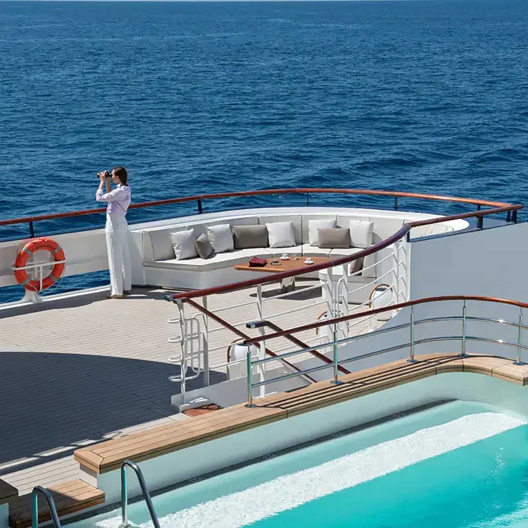 Ponant Explorer-class ship pool deck