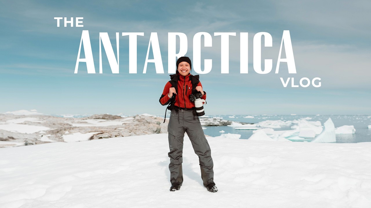 Sarah Rodgers standing in Antarctica