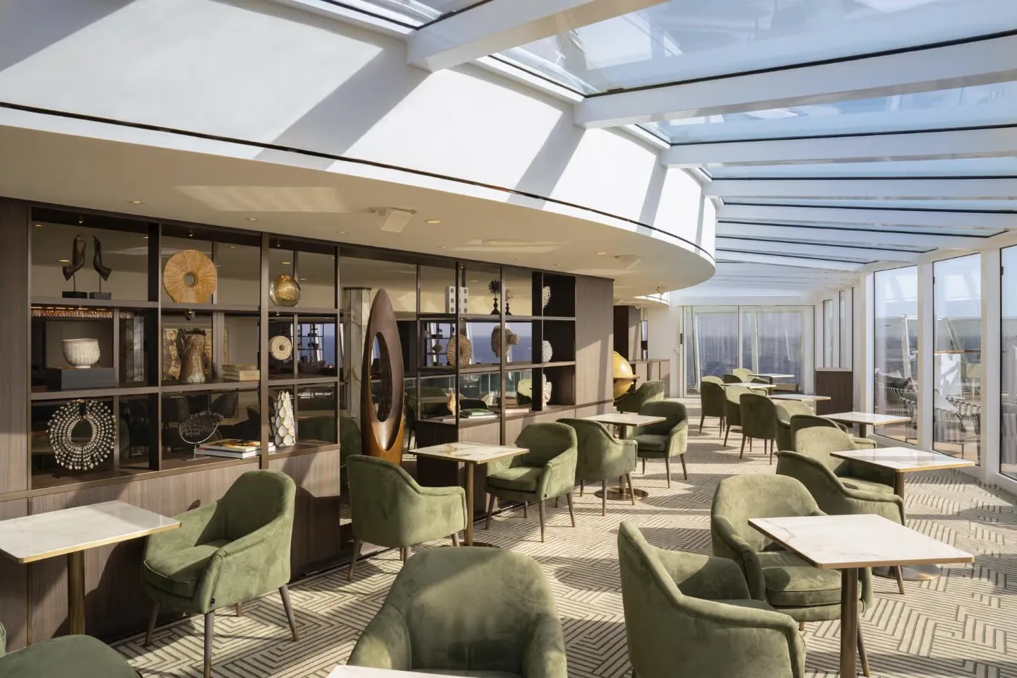 An Explora Journeys cruise ship lounge
