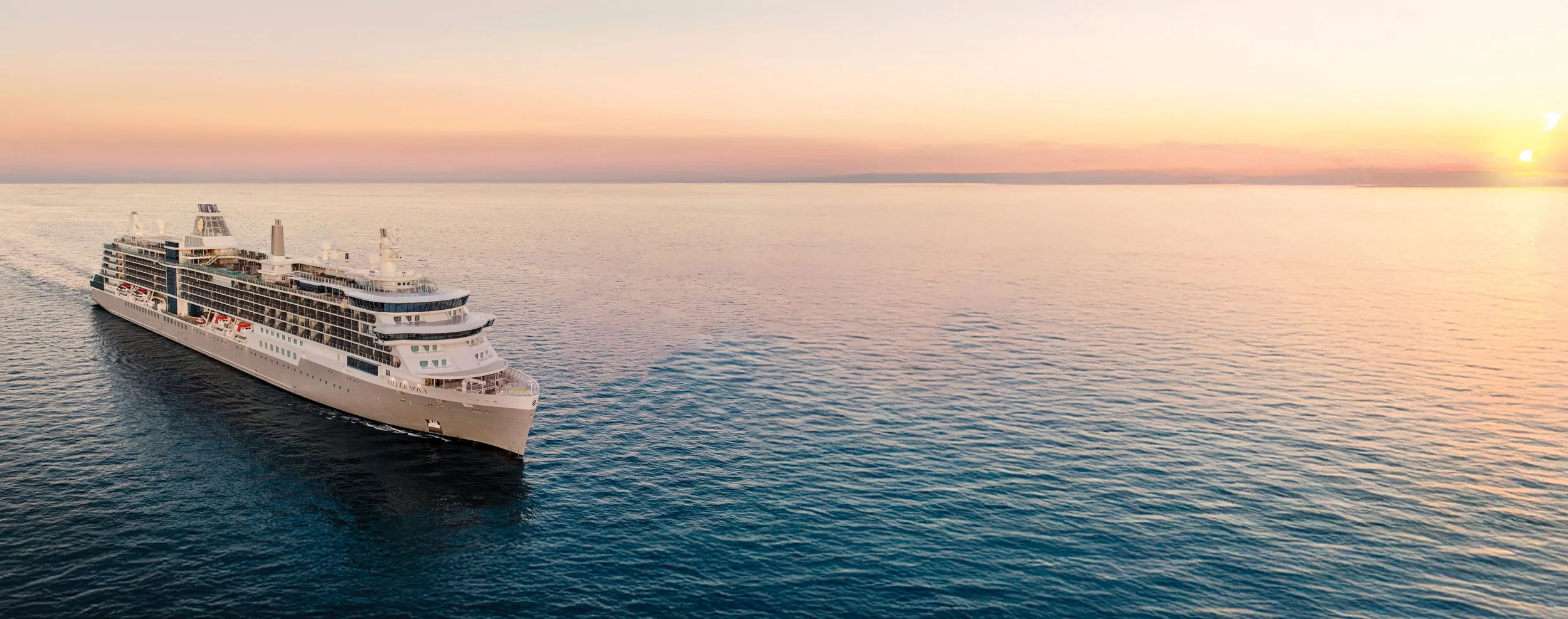 Silversea cruise ship aerial