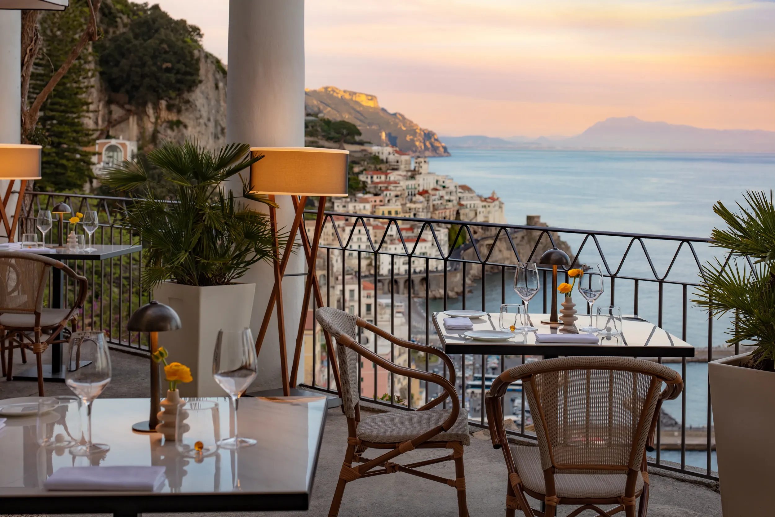 View from an Anantara resort balcony in Amalfi