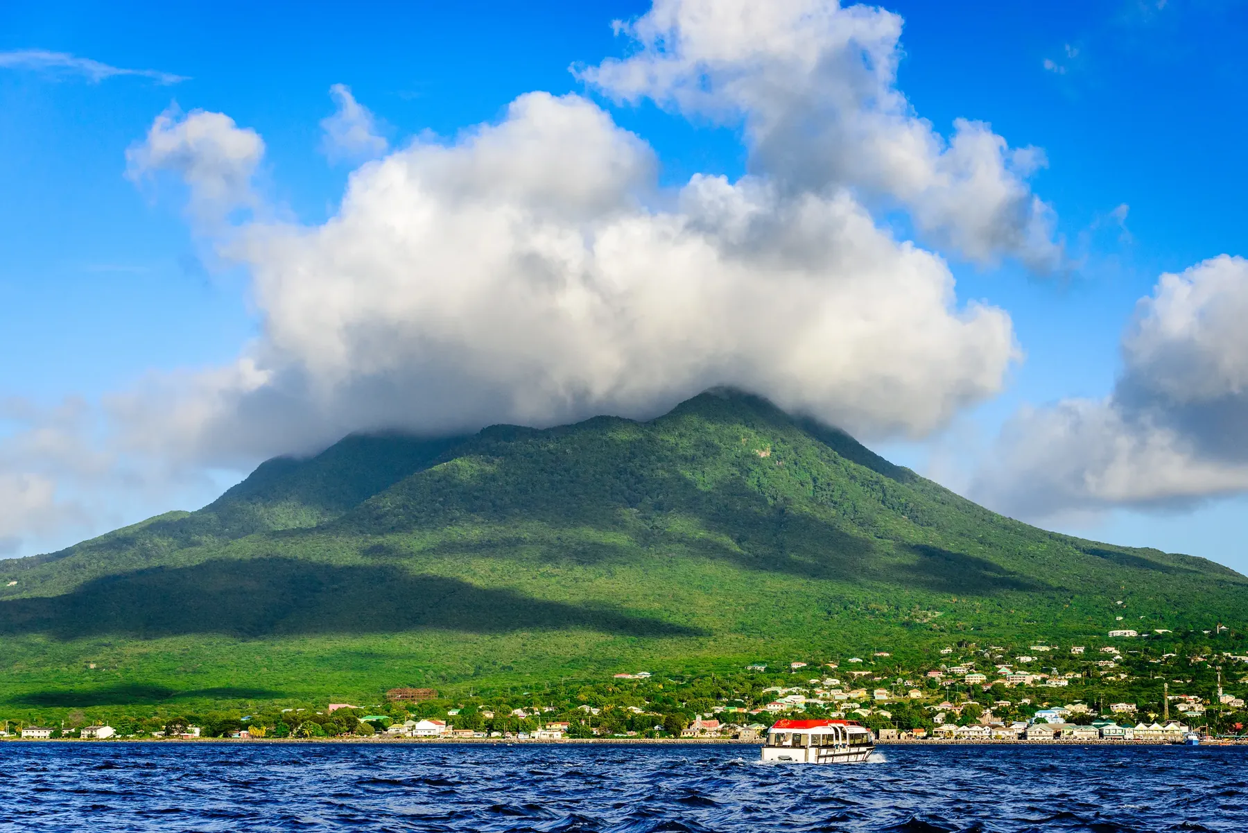 Nevis volcano in the Caribbean
