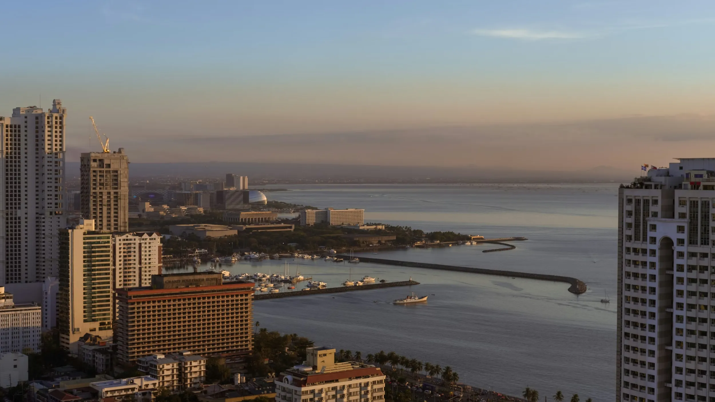 Aerial shot of Manila Bay