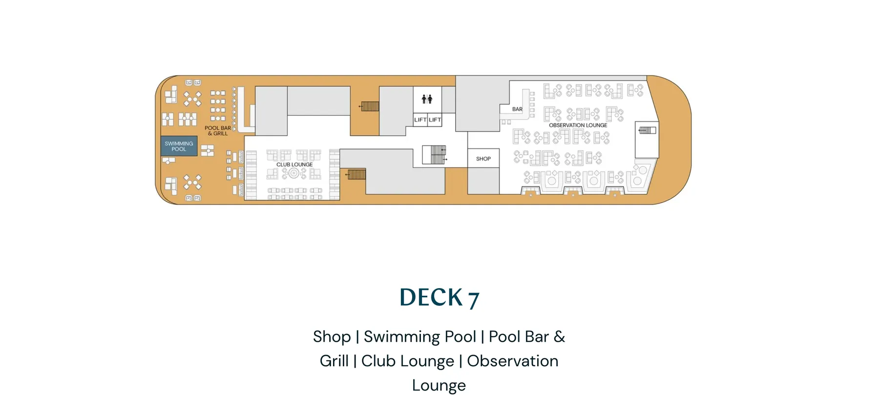 Swan Hellenic expedition ship deck 7 map
