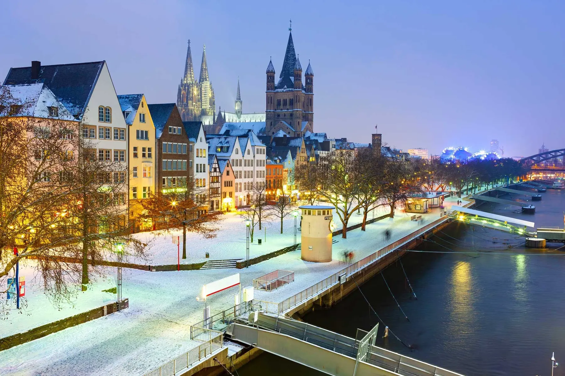 The Rhine river in Christmas