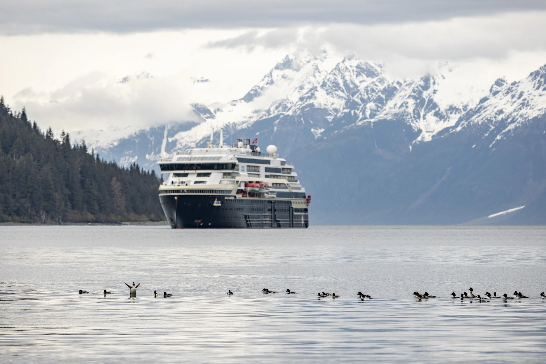 HX Expeditions MS Roald Amundsen in William Henry Bay, Alaska