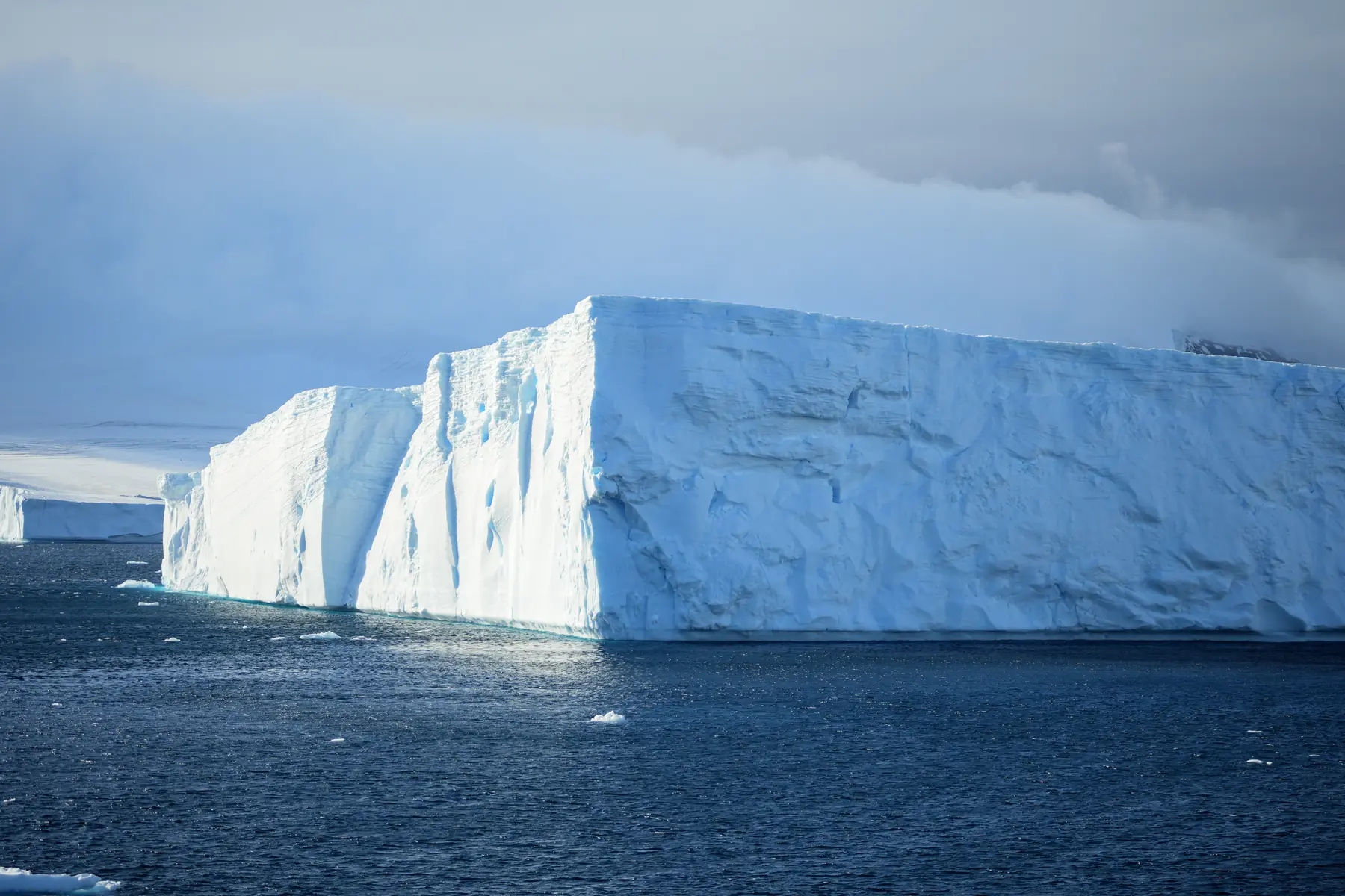 A massive iceberg in Antarctica