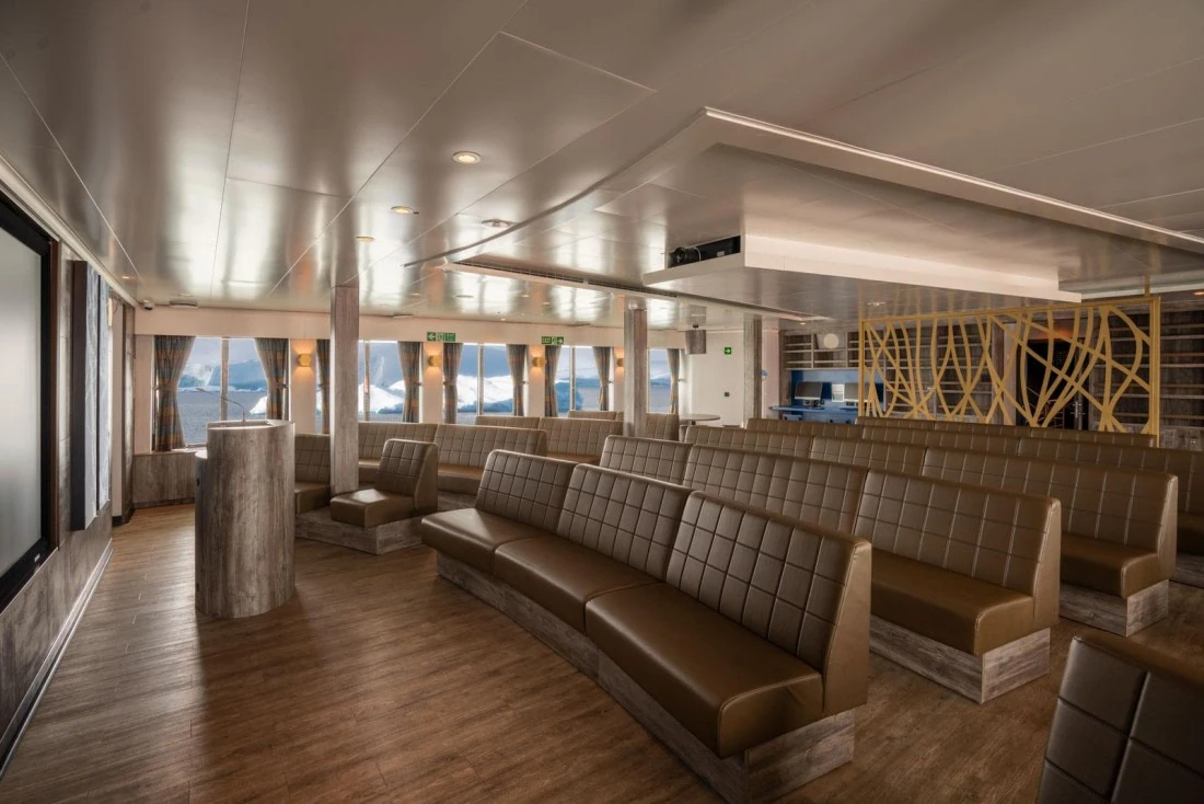 Lecture hall aboard MV Hondius