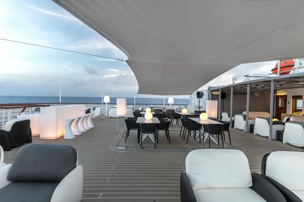 Open sun deck aboard RMS St. Helena