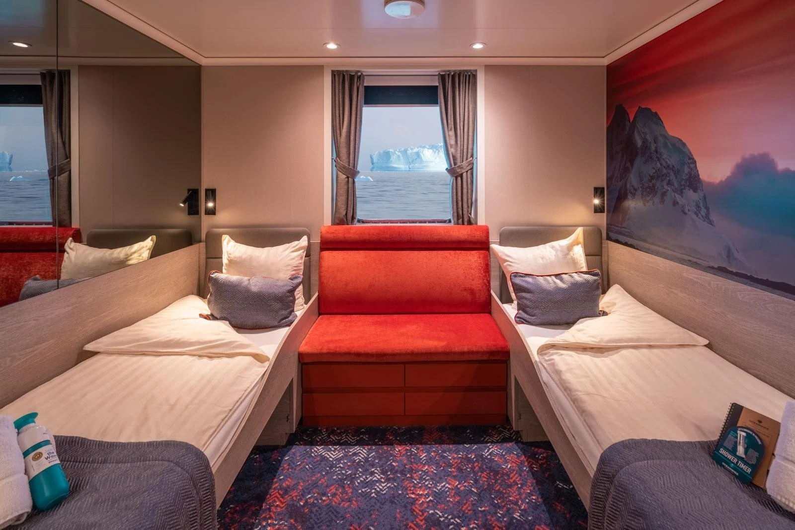 Twin Window cabin aboard MV Hondius